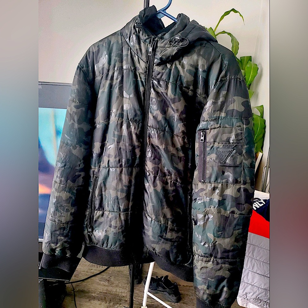 Camo guess coat